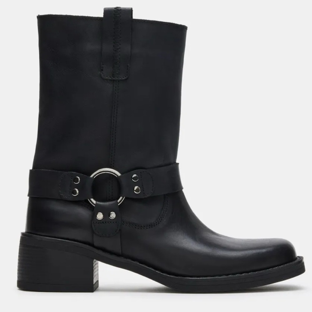 Steve Madden Black Moto Boots
